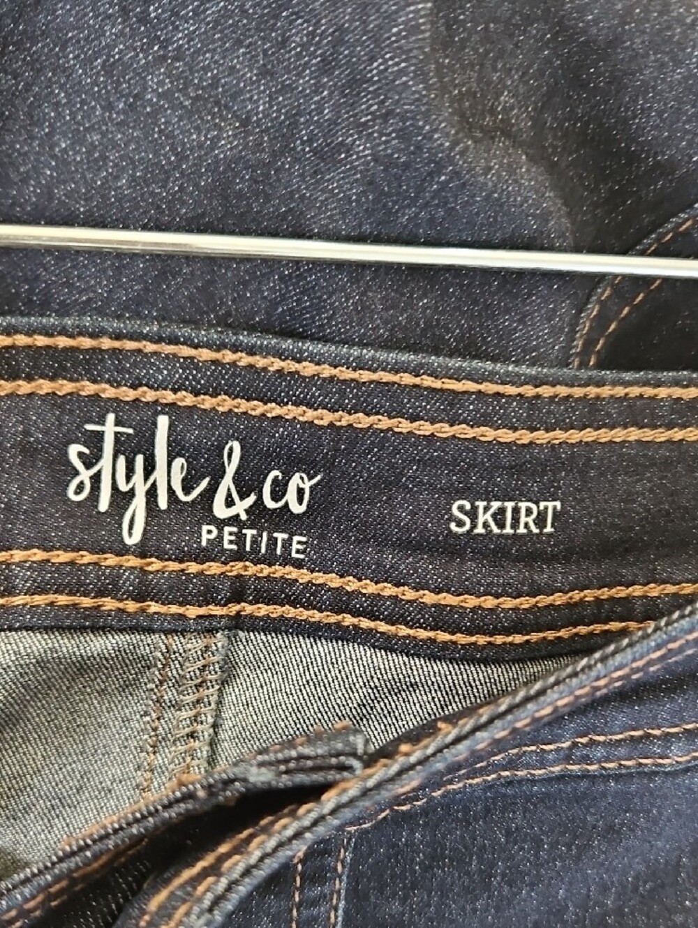 Style & Co. Dark Blue Button-Front Pencil Skirt - Picture 3 of 4
